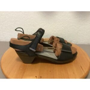 Abeo Ruby B.I.O.system Sandals Women 8M Black Leather Adjustable Comfort Heel
